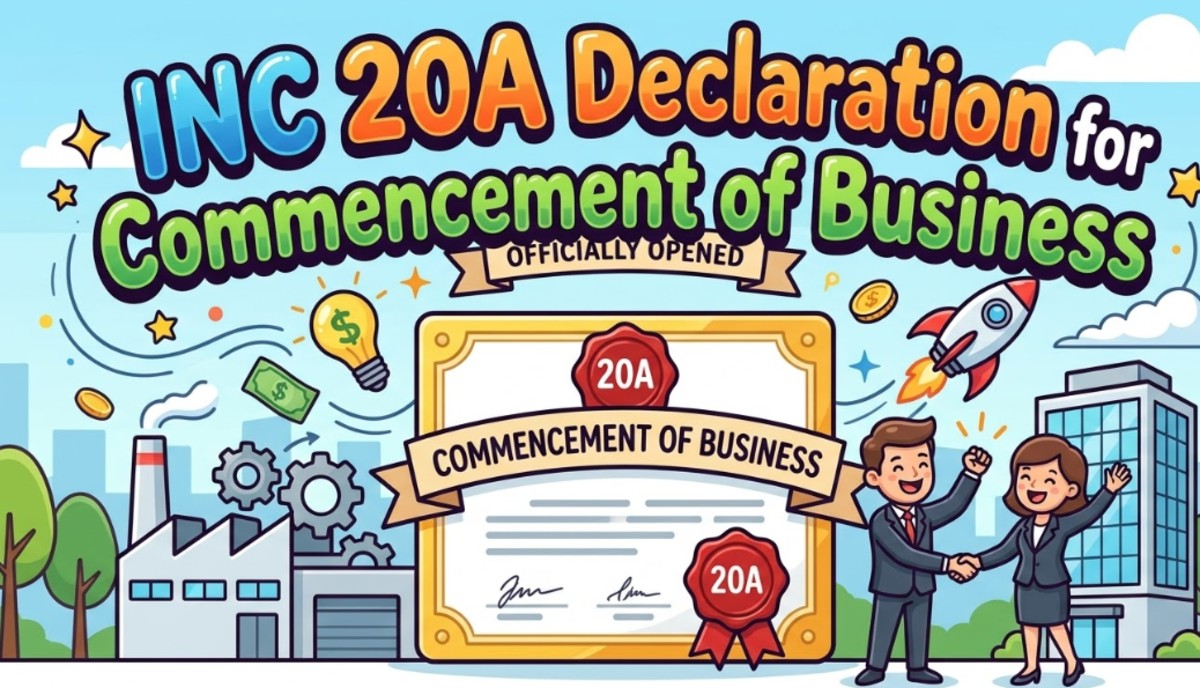 INC 20A Declaration For Commencement Of Business – Complete Guide For Companies In India.